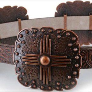 ANGEL RANCH WOMEN'S CONCHO LEATHER BELT